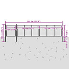 Cancello per Giardino in Acciaio 500x75 cm Antracite