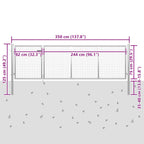 Cancello da Giardino in Acciaio 350x75 cm Argento