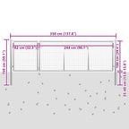 Cancello di Recinzione in Acciaio 350x100 cm Argento