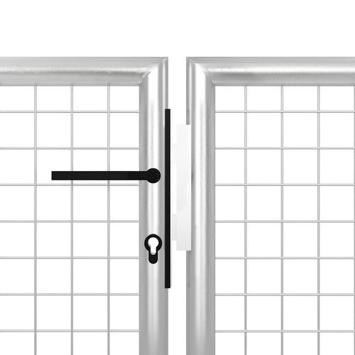 Cancello per Giardino in Acciaio 350x150 cm Argento