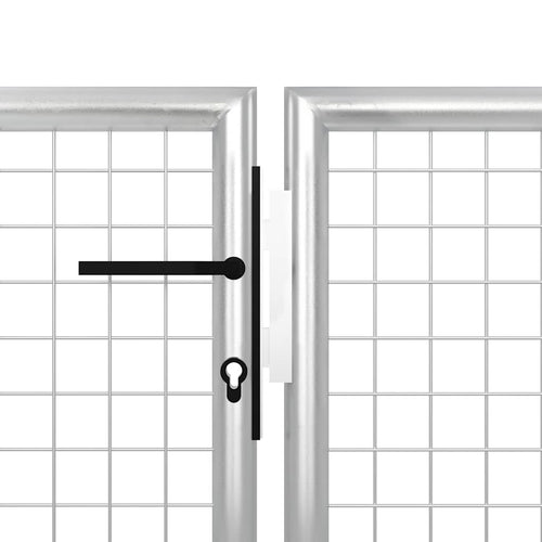 Cancello da Giardino in Acciaio 400x100 cm Argento