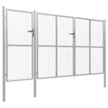 Cancello da Giardino in Acciaio 400x150 cm Argento