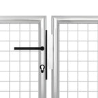 Cancello da Giardino in Acciaio 500x75 cm Argento