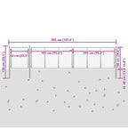 Cancello da Giardino in Acciaio 500x100 cm Argento
