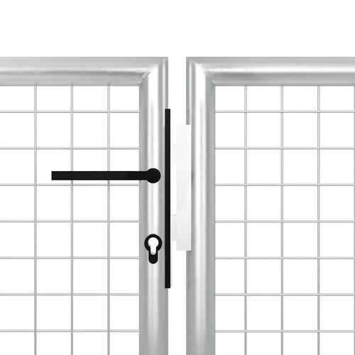 Cancello da Giardino in Acciaio 500x150 cm Argento