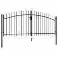 Cancello per recinzione a doppia porta Woerden con punta a lancia 299,5x149,5 cm