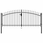 Cancello per recinzione a doppia porta Woerden con punta a lancia 299,5x149,5 cm