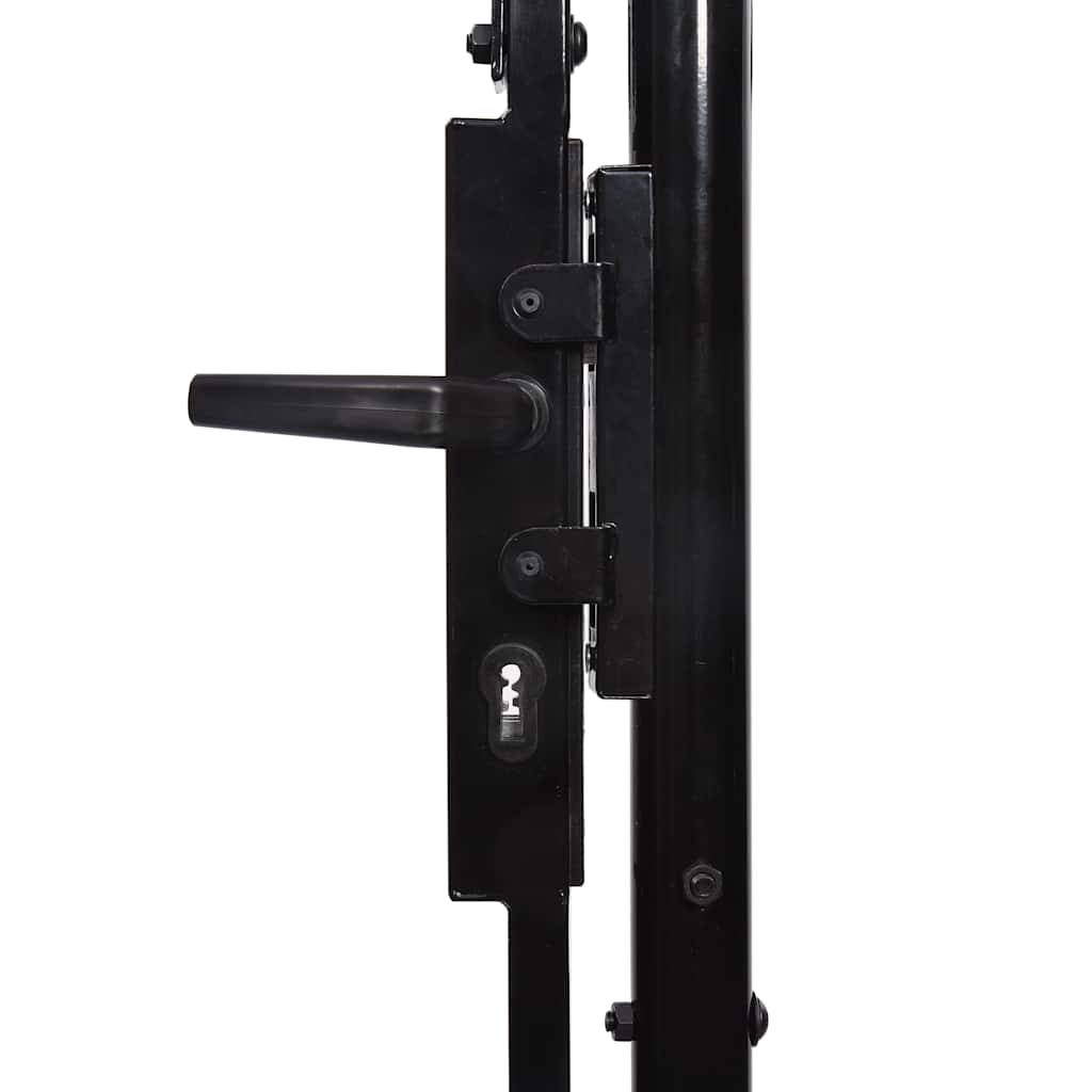Cancello da Giardino Woerden in Acciaio 1x4 m Nero
