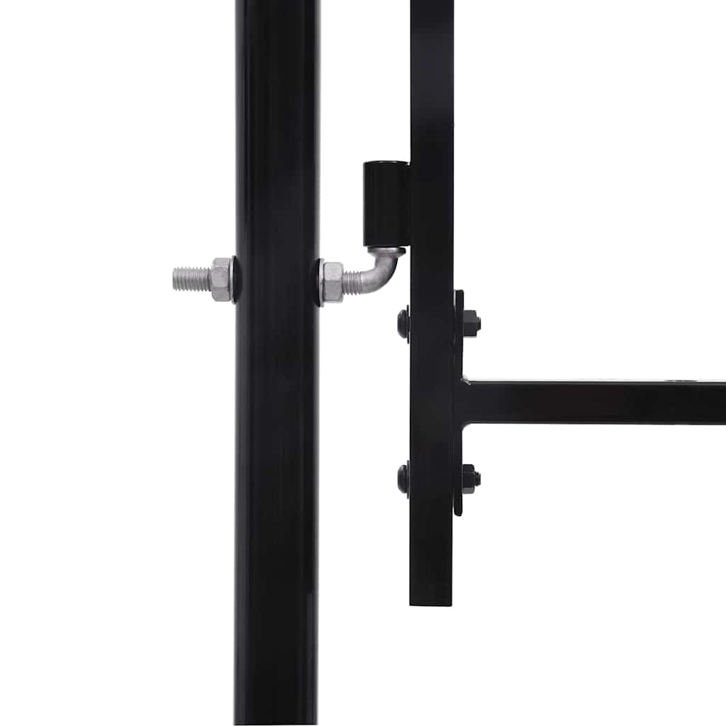 Cancello da Giardino Woerden Acciaio 1,75x4 m Nero