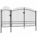 Cancello da Giardino Woerden in Acciaio 1,95x4 m Nero
