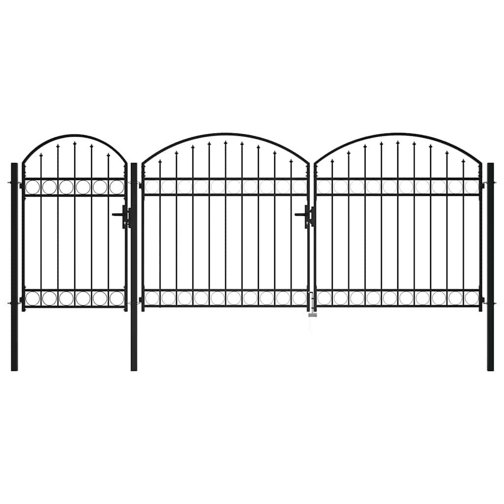 Cancello da Giardino ASSEN con Parte Superiore Arcuata 400x175 cm
