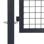 Cancello da Giardino in Acciaio 350x100 cm Antracite con Pali