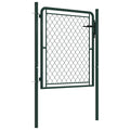 Cancello da Giardino in Acciaio 100x75 cm Verde