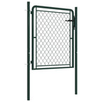 Cancello da Giardino in Acciaio 100x75 cm Verde