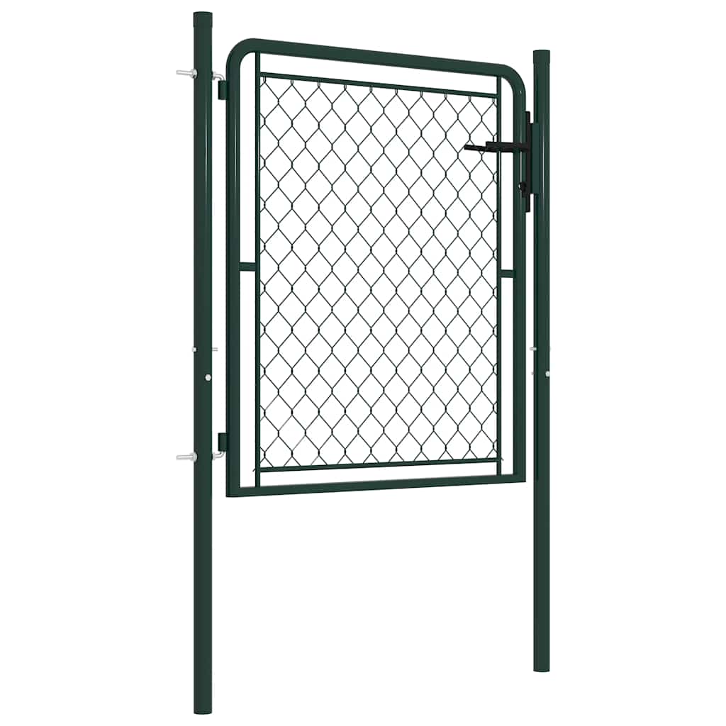 Cancello da Giardino in Acciaio 100x75 cm Verde