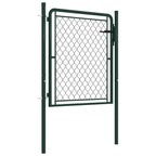 Cancello da Giardino in Acciaio 100x100 cm Verde