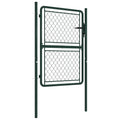 Cancello da Giardino in Acciaio 100x125 cm Verde