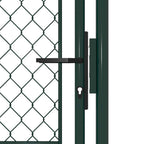 Cancello da Giardino in Acciaio 100x125 cm Verde