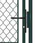 Cancello da Giardino in Acciaio 100x150 cm Verde