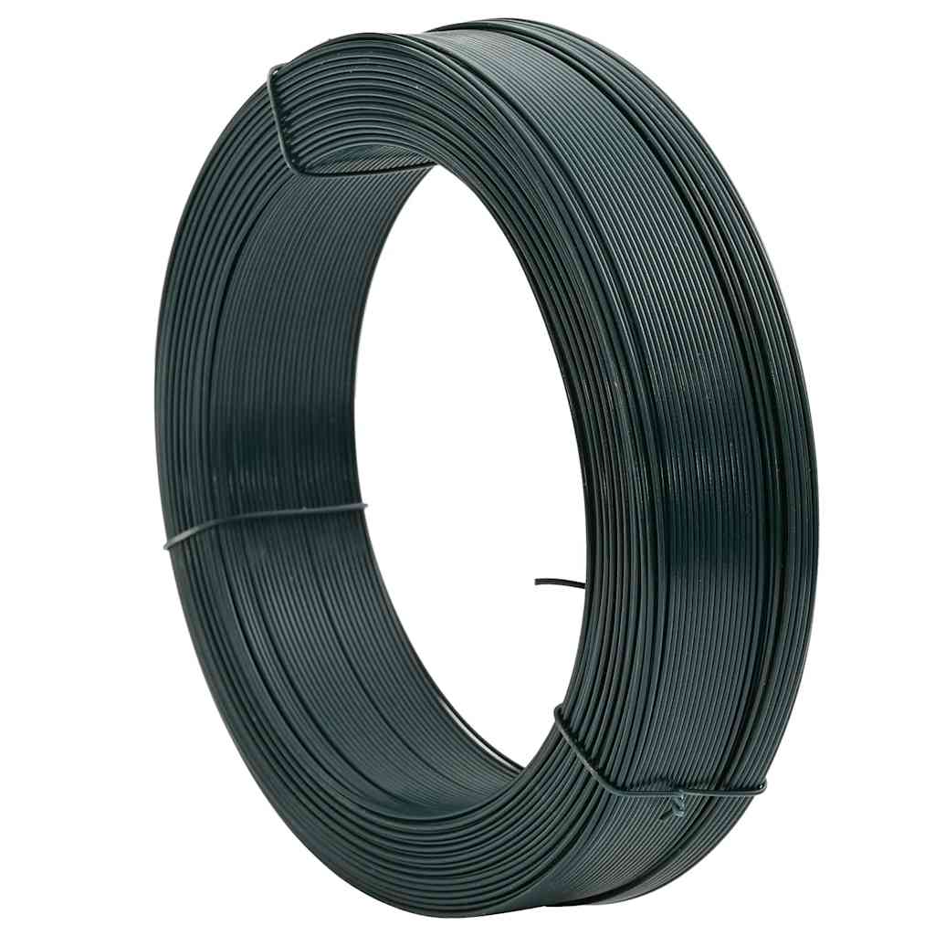 Filo per Recinzioni 250m 0,9/1,4 mm Acciaio Zincato Rivestimento PVC Verde