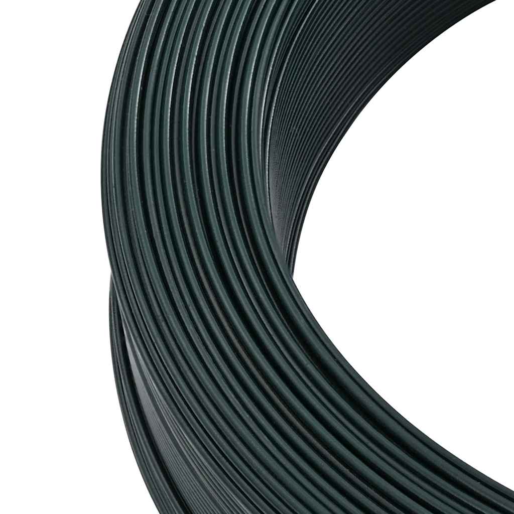 Filo per Recinzioni 250m 0,9/1,4 mm Acciaio Zincato Rivestimento PVC Verde