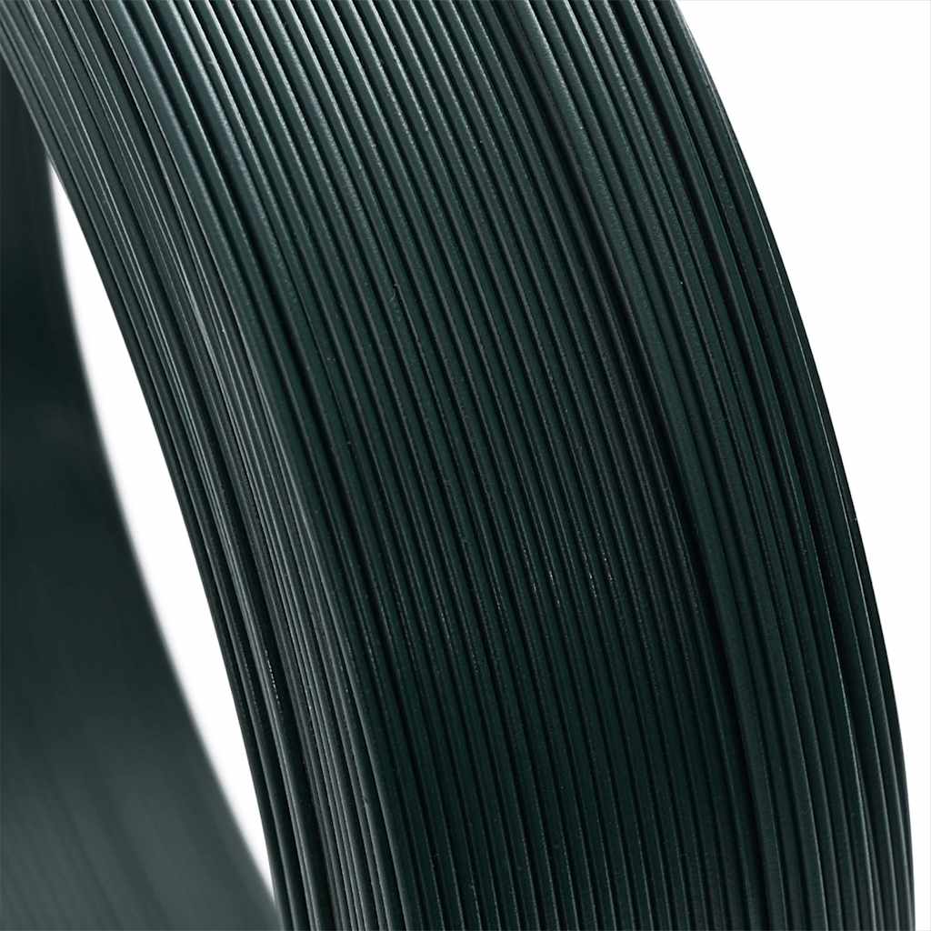 Filo per Recinzioni 250m 0,9/1,4 mm Acciaio Zincato Rivestimento PVC Verde