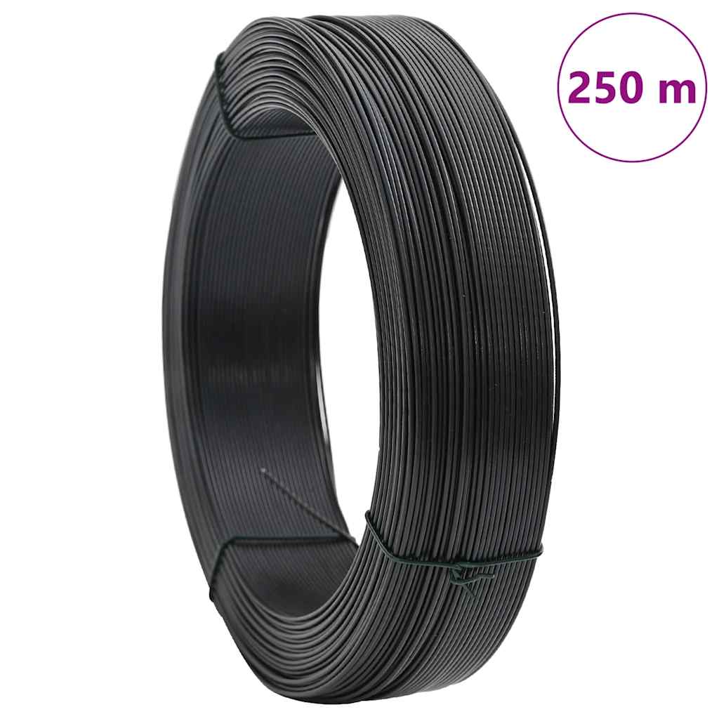 Filo per Recinzioni 250m 1,6/2,5 mm Acciaio Zincato Antracite