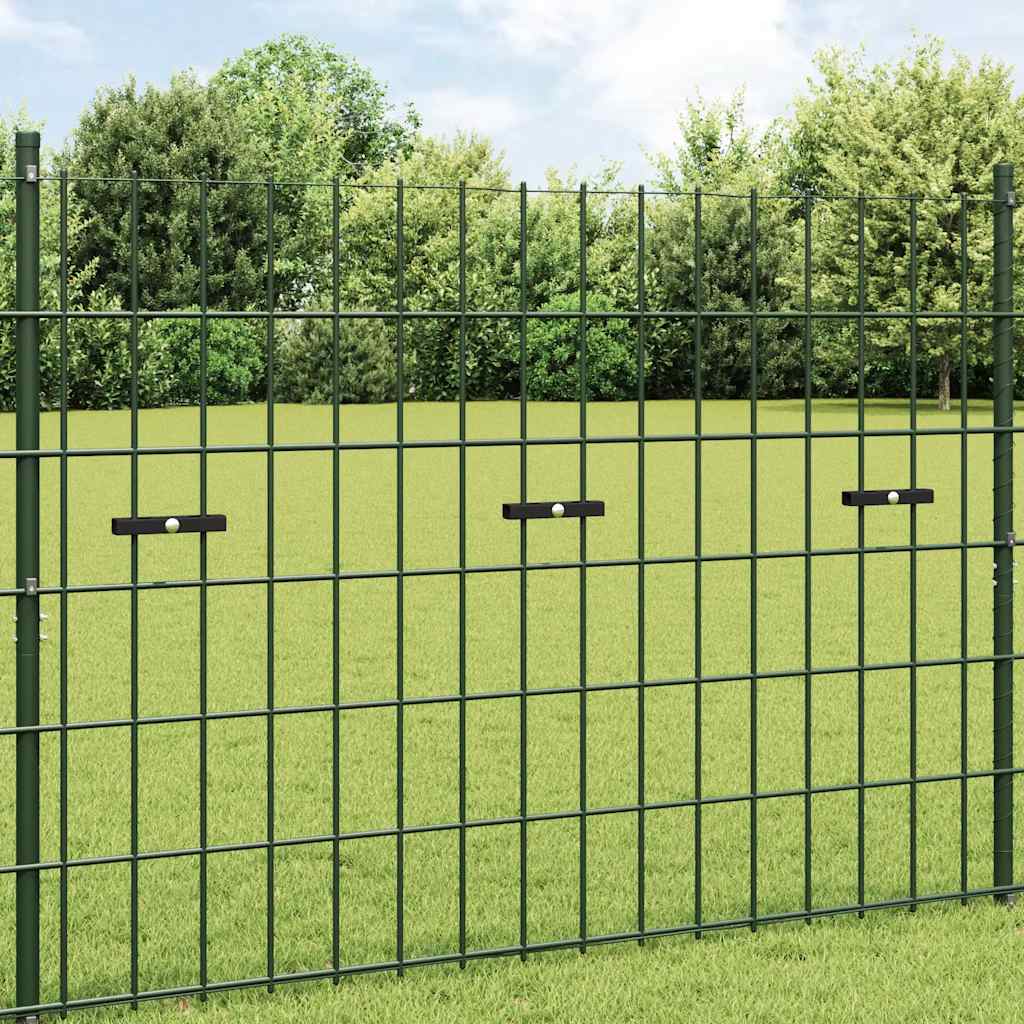 Set di 10 Connettori per Griglie da Giardino Antracite in Acciaio Zincato