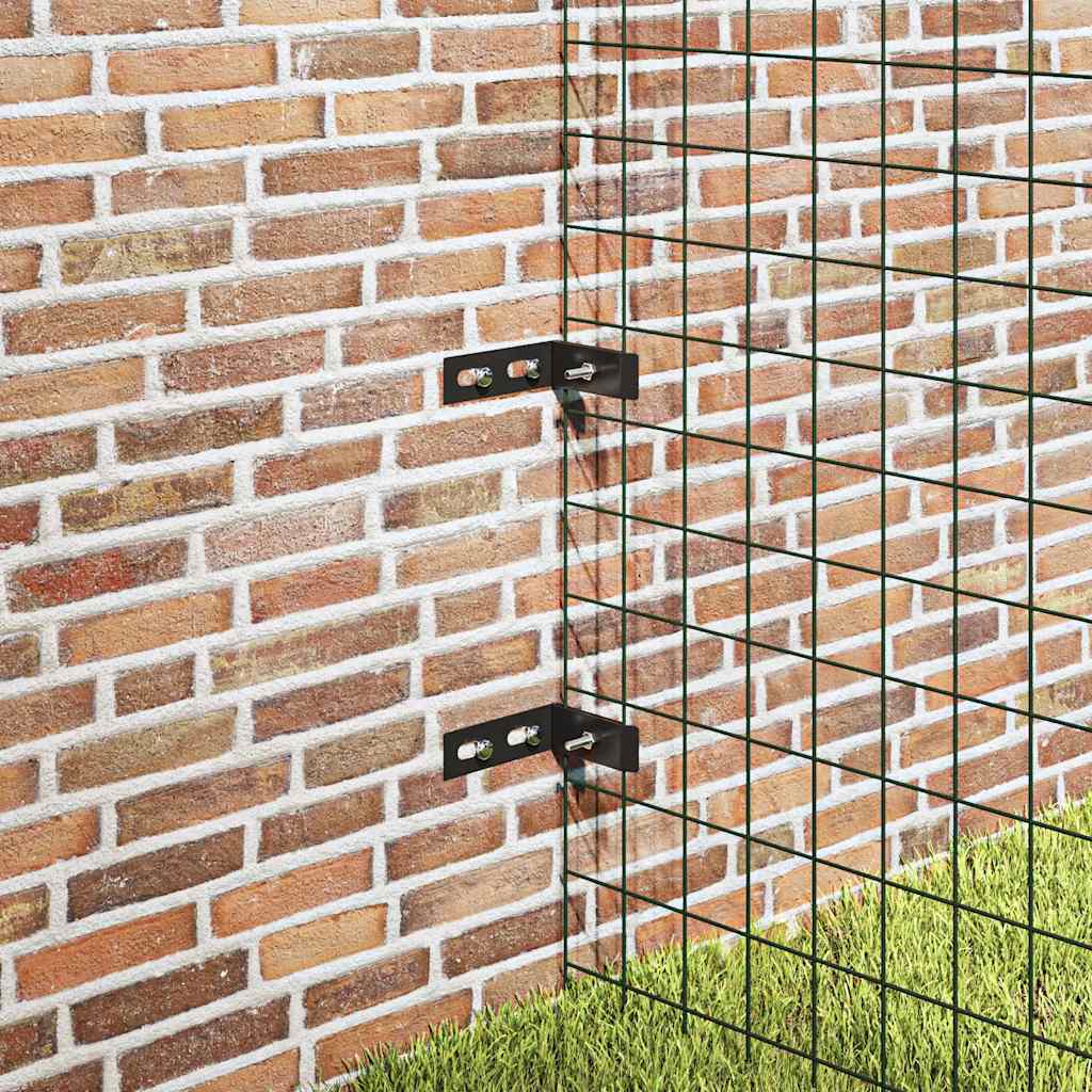 Set di 10 Connettori Angolari a Parete Antracite in Acciaio Zincato
