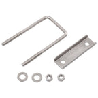 Connettori a U per Pali di Recinzione 60x40 mm - 25 Set in Acciaio Inossidabile