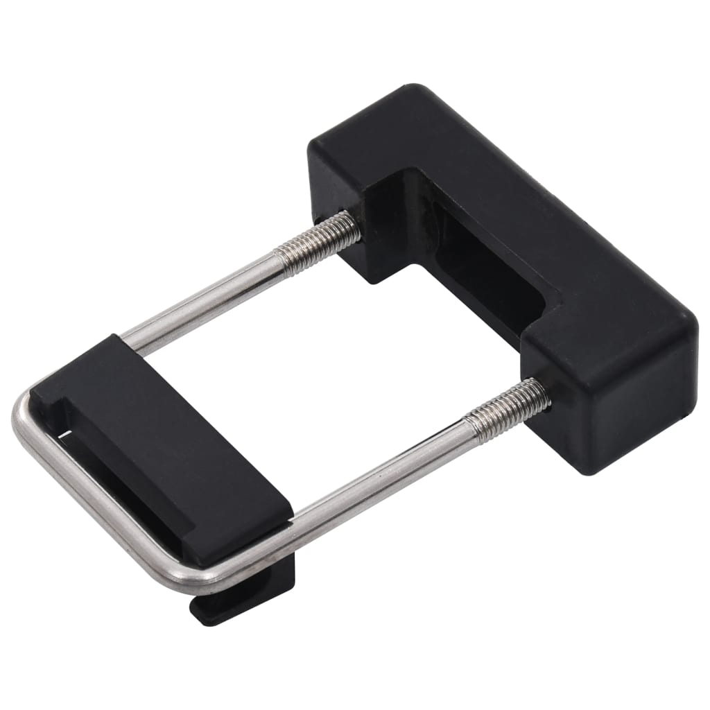 Connettori a U in Acciaio Inossidabile e Plastica per Pali Recinzione 60x40mm - 25 Set