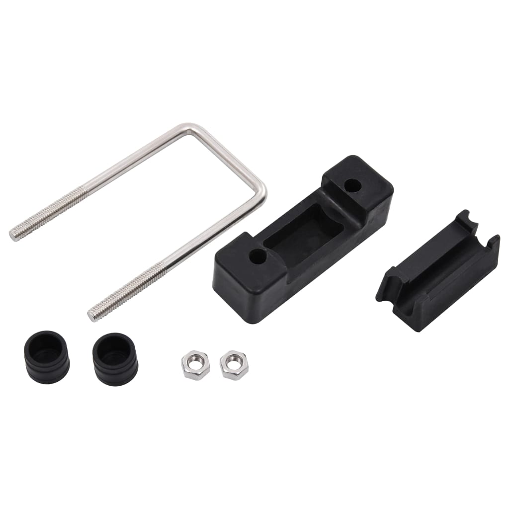Connettori a U in Acciaio Inossidabile e Plastica per Pali Recinzione 60x40mm - 25 Set