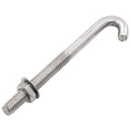 Bulloni di Ancoraggio a J M8x100 mm con Dado e Rondella - 25 Set