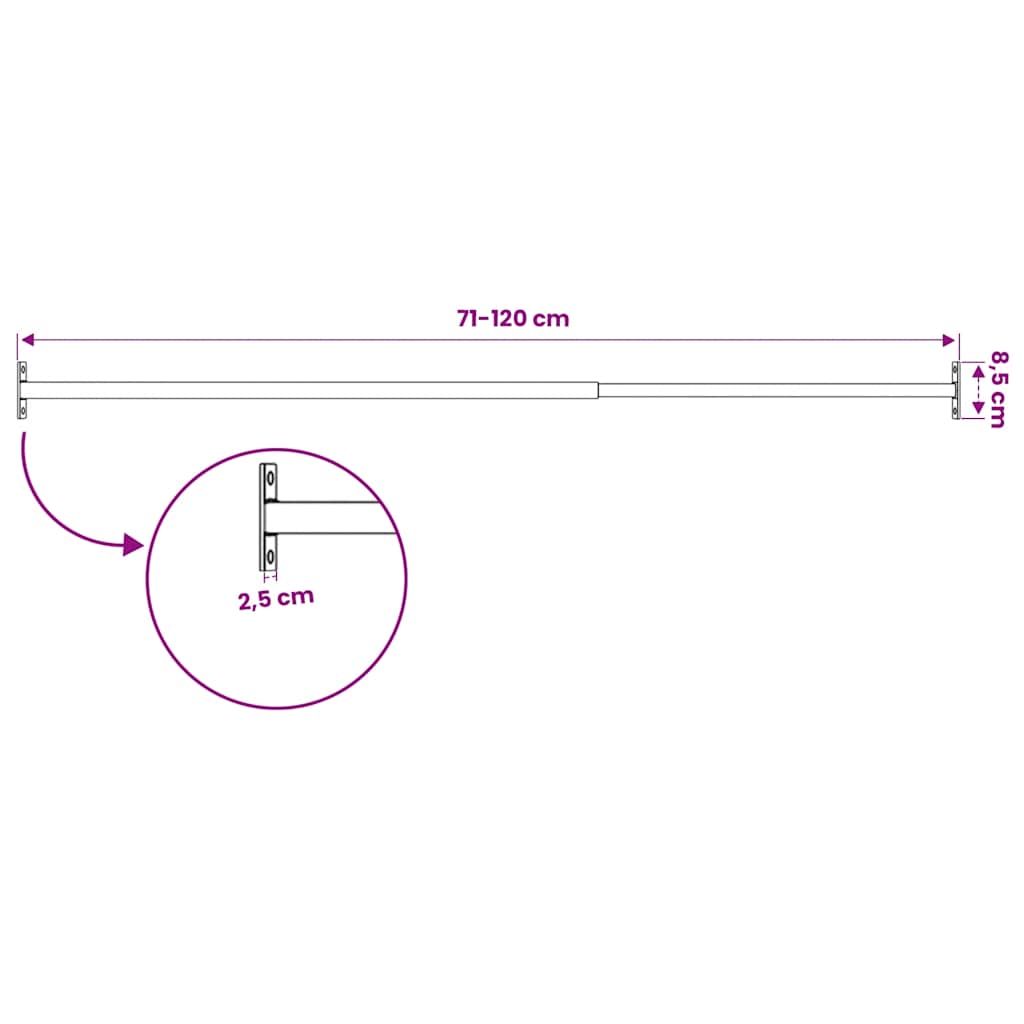 Barra di Sicurezza per Finestra Regolabile 710-1200 mm