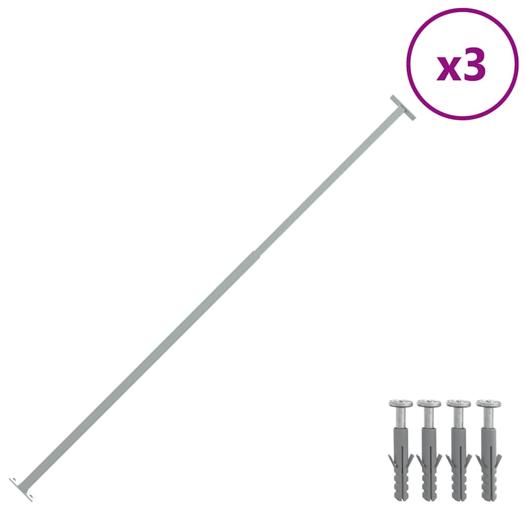 Barre di Sicurezza per Finestra Regolabili 710-1200 mm - Set 3 Pezzi
