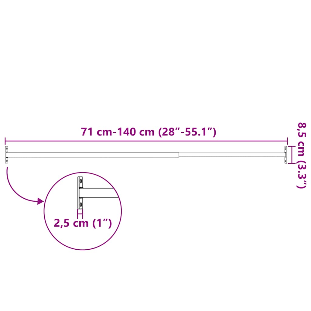 Barre di Sicurezza per Finestra Regolabili 710-1200 mm - Set 3 Pezzi