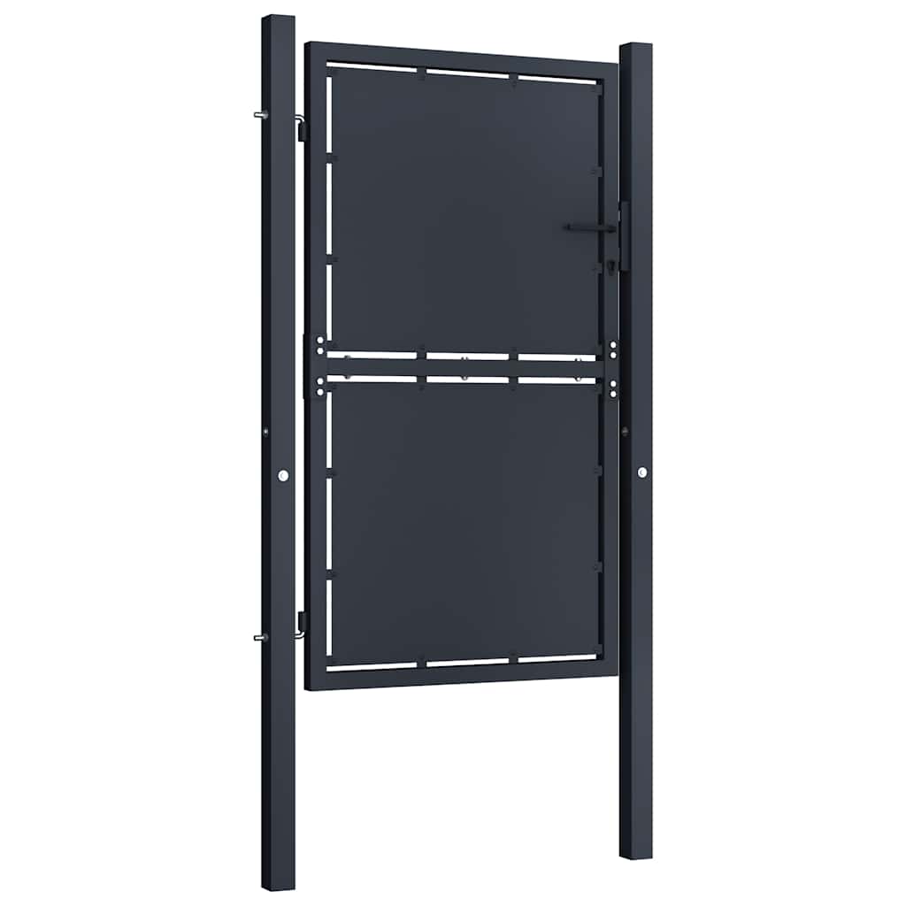 Cancello da Giardino in Acciaio 100x125 cm Antracite