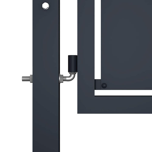 Cancello da Giardino in Acciaio 100x125 cm Antracite