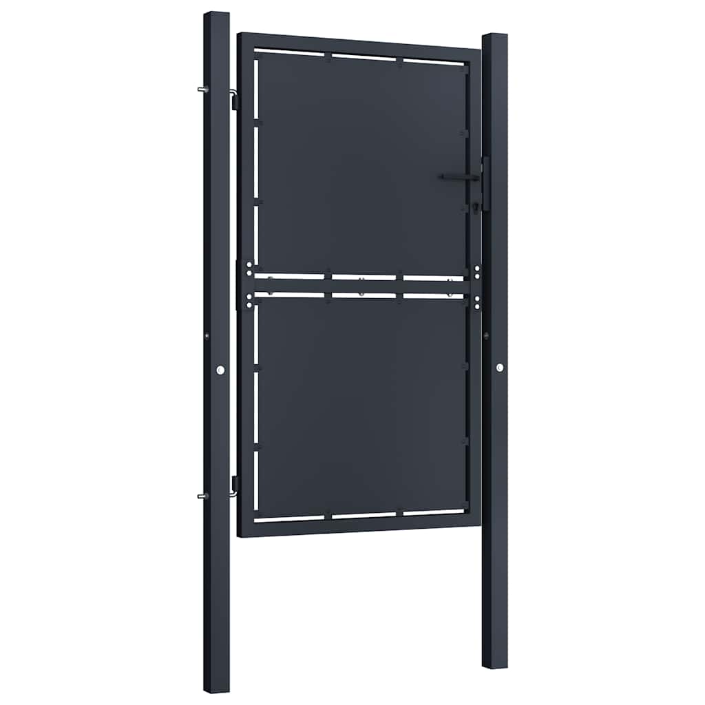 Cancello da Giardino in Acciaio 100x150 cm Antracite