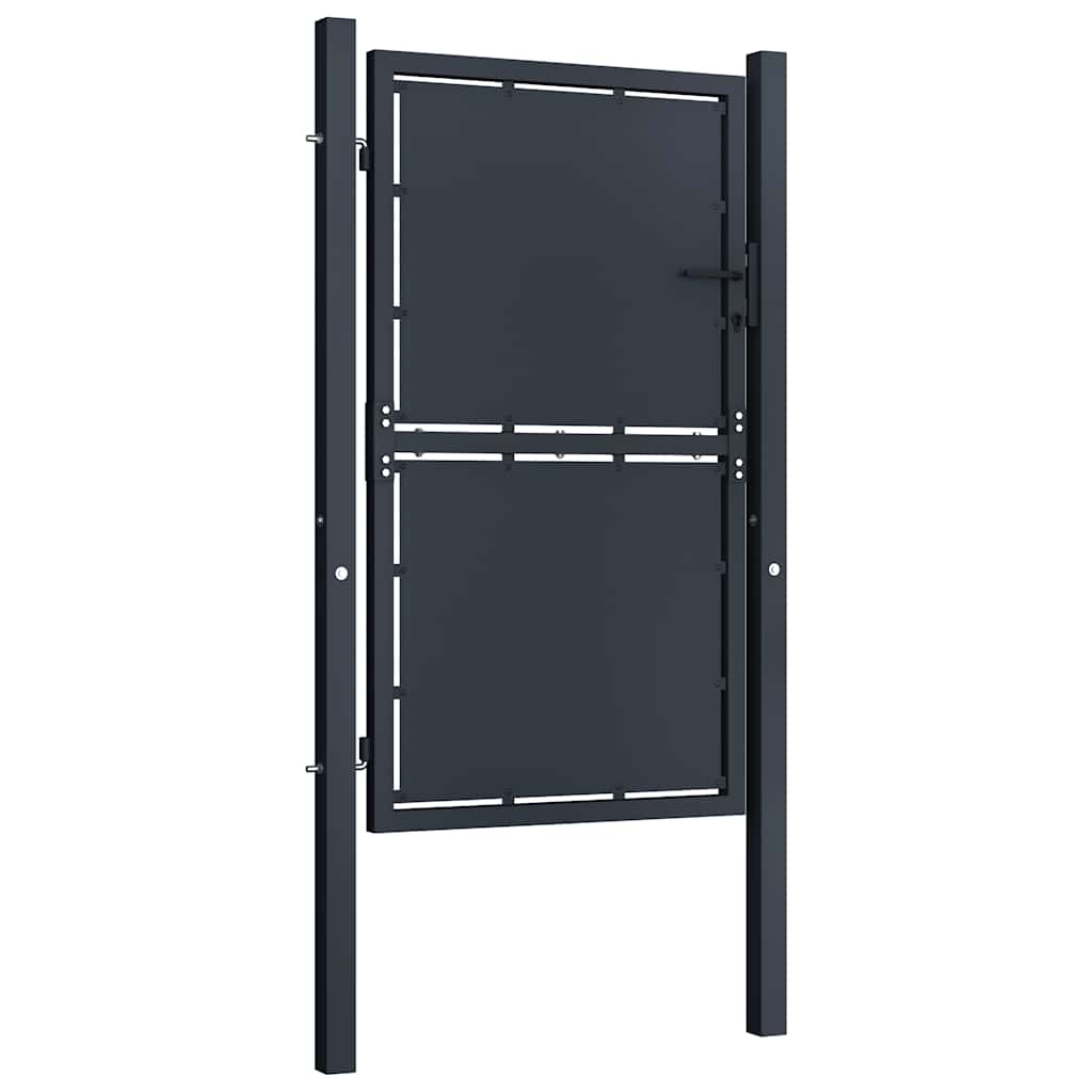 Cancello da Giardino in Acciaio 100x200 cm Antracite