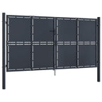 Cancello da Giardino in Acciaio 300x125 cm Antracite