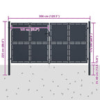 Cancello da Giardino in Acciaio 300x175 cm Antracite