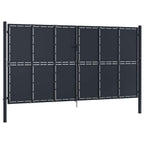 Cancello da Giardino in Acciaio 400x175 cm Antracite