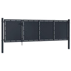 Cancello da Giardino in Acciaio 350x75 cm Antracite