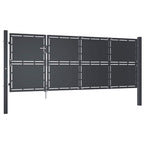 Cancello da Giardino in Acciaio 350x125 cm Antracite
