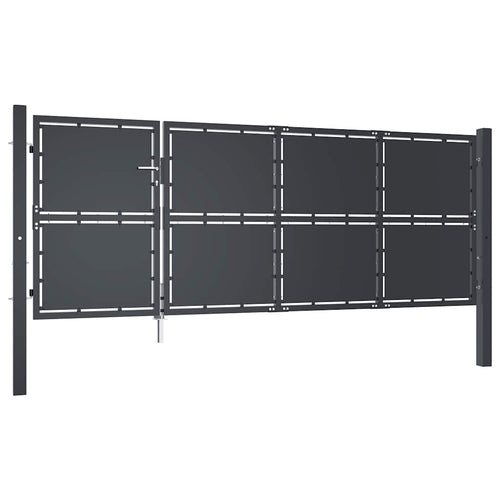 Cancello da Giardino in Acciaio 350x125 cm Antracite