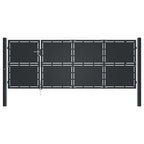 Cancello da Giardino in Acciaio 350x125 cm Antracite
