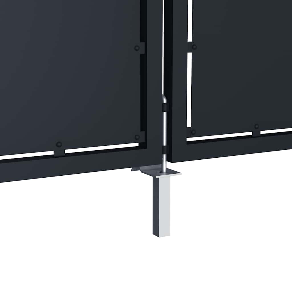 Cancello da Giardino in Acciaio 350x125 cm Antracite