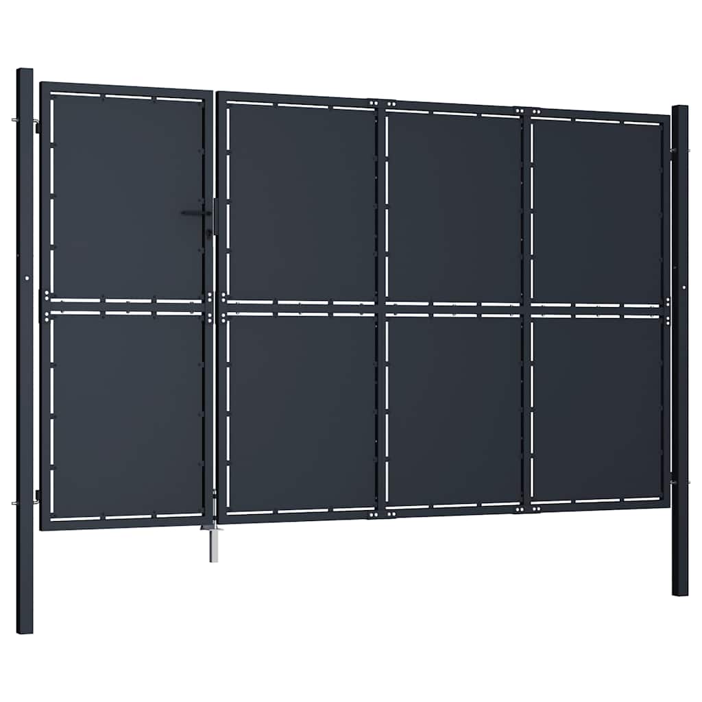 Cancello da Giardino in Acciaio 350x150 cm Antracite