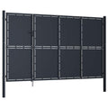 Cancello da Giardino in Acciaio 350x175 cm Antracite